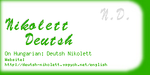 nikolett deutsh business card